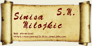 Siniša Milojkić vizit kartica
